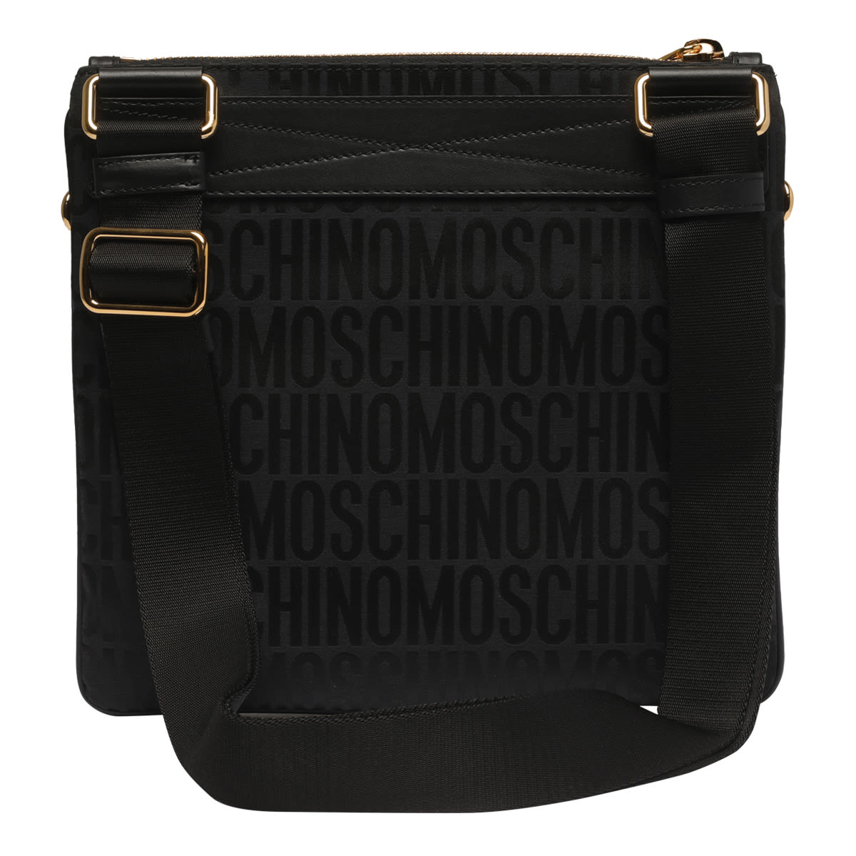 Moschino Logo Messenger Bag In Black ModeSens