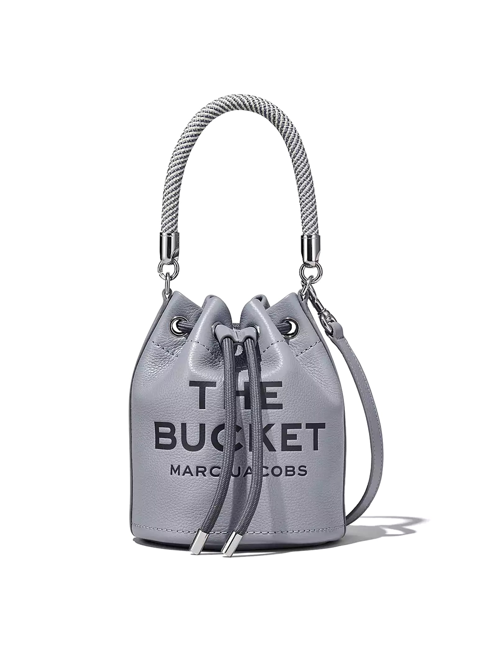 Marc Jacobs Leather Bucket Bag In Gray