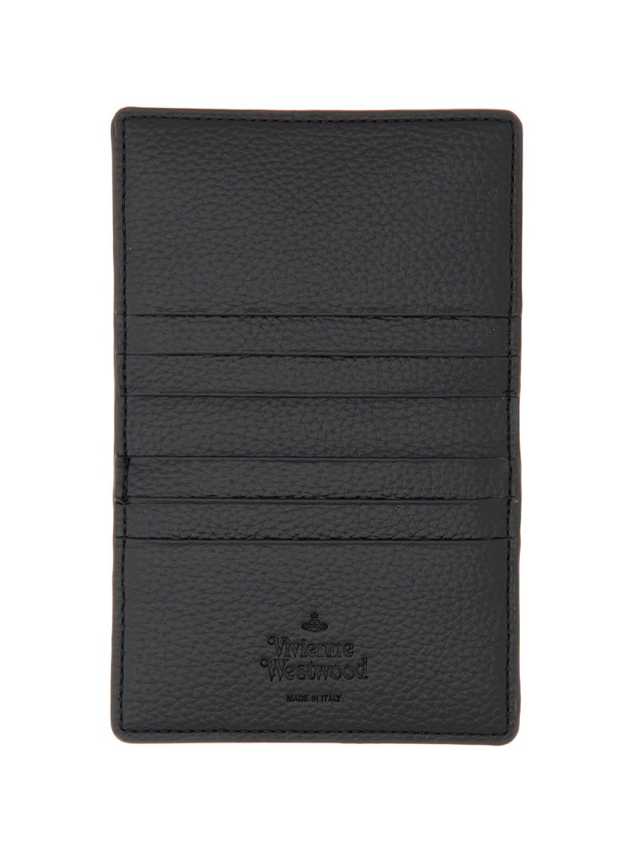 Shop Vivienne Westwood Card Holder With Logo In Black