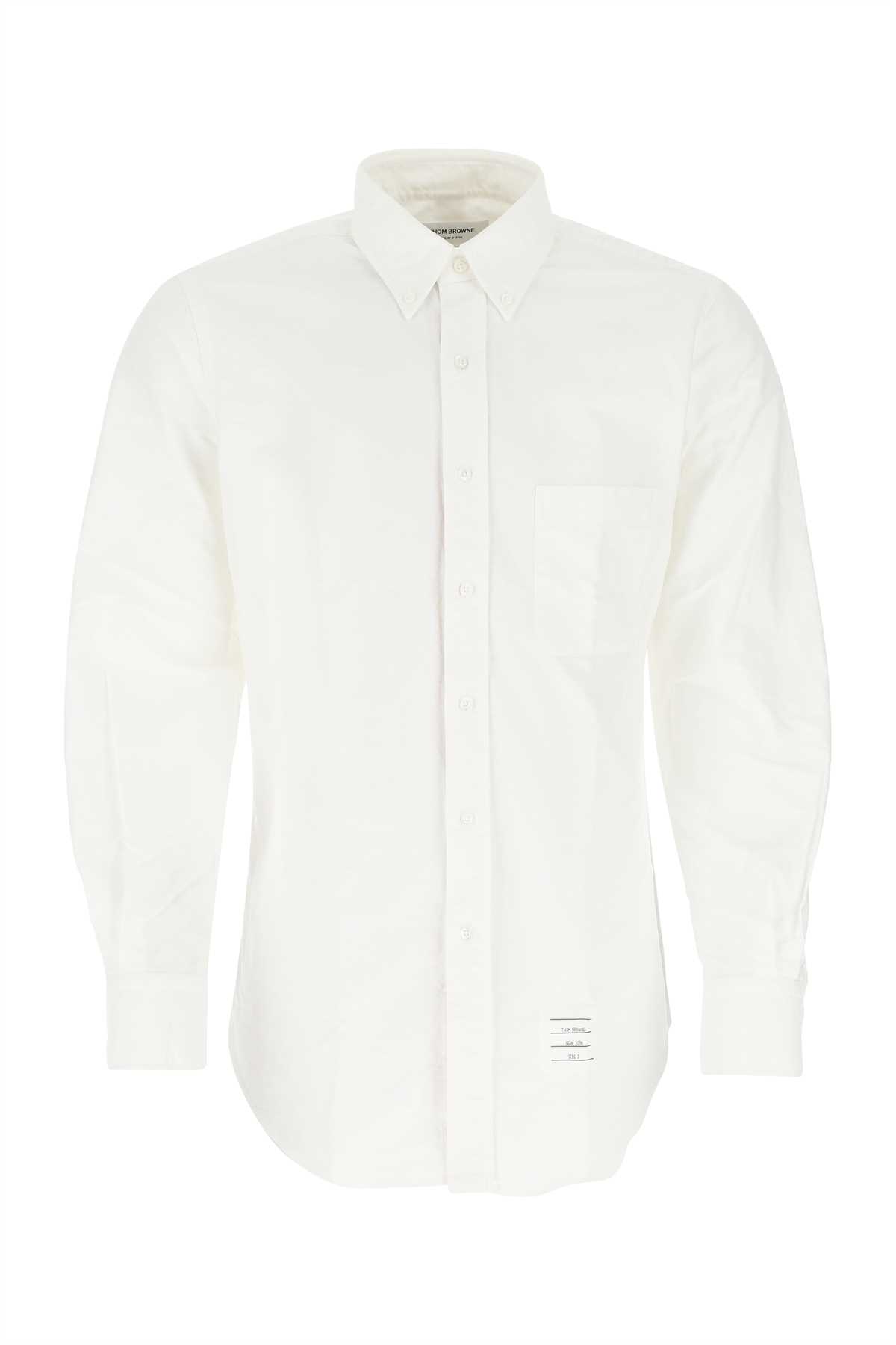 Shop Thom Browne White Cotton Shirt