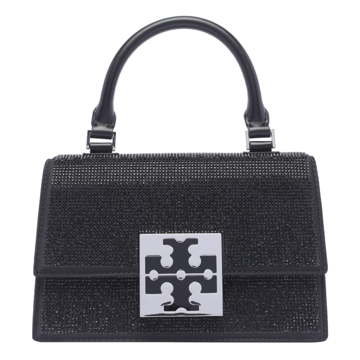 Tory Burch Bon Bon Mini Embellished Handle Bag In Black