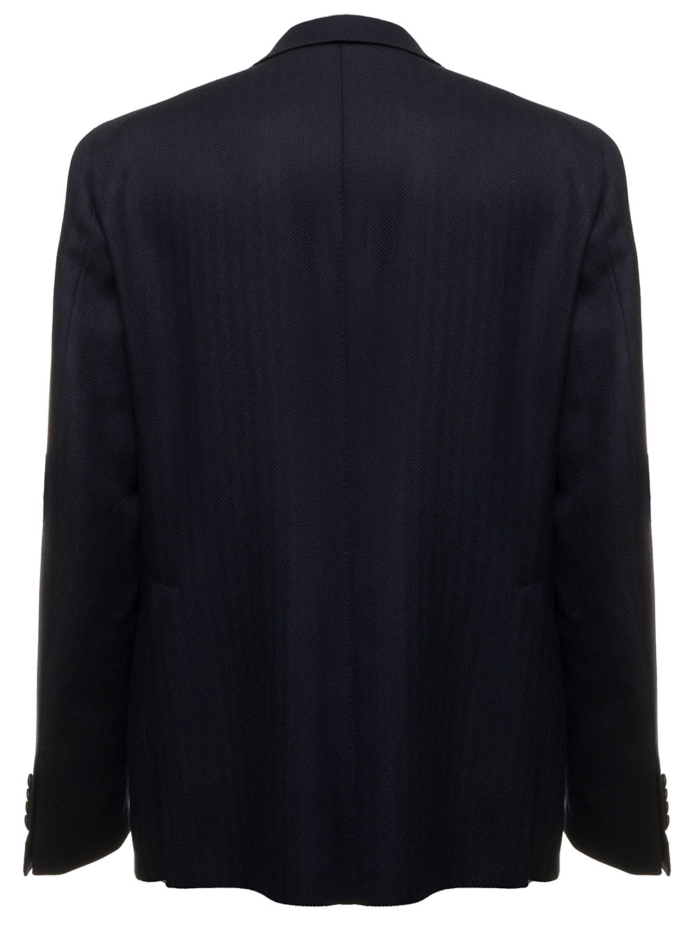 Montecarlo Herringbone Wool Blue Single-breasted Jacket Tagliatore Man