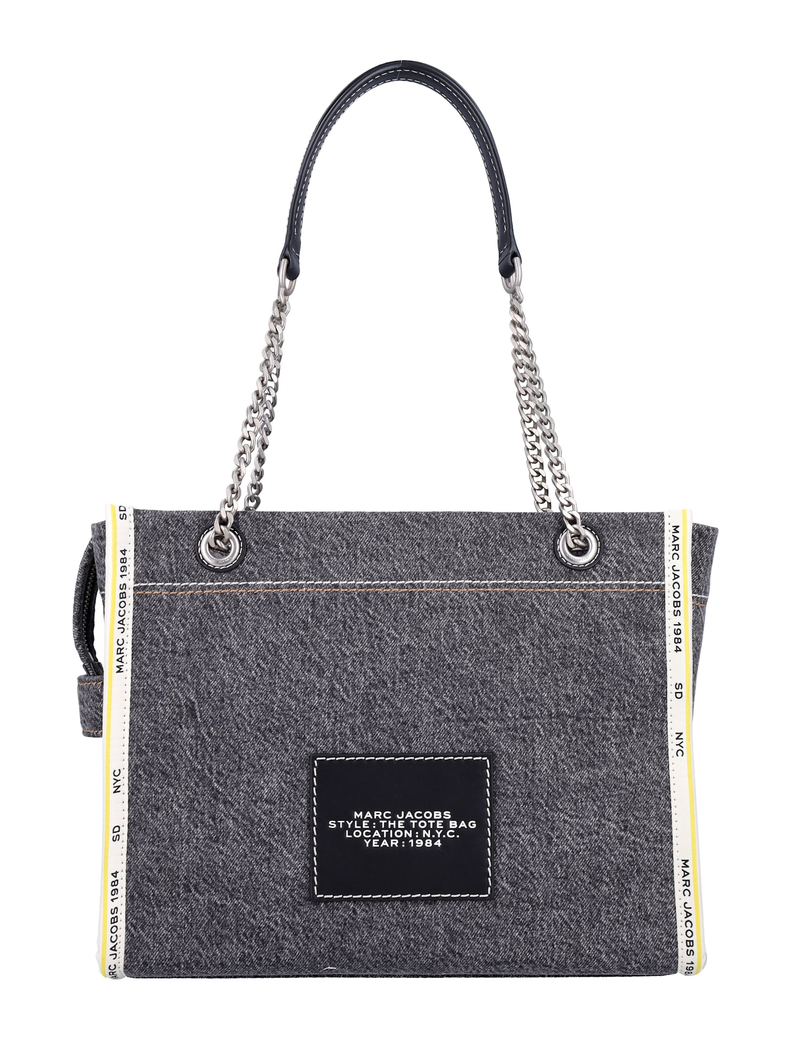 Shop Marc Jacobs The Medium Tote Bag In Black Wash