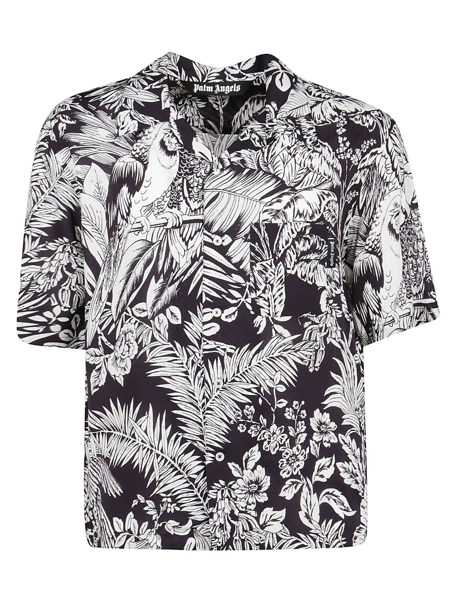 Palm Angels Jungle Parrots Bowling Shirt