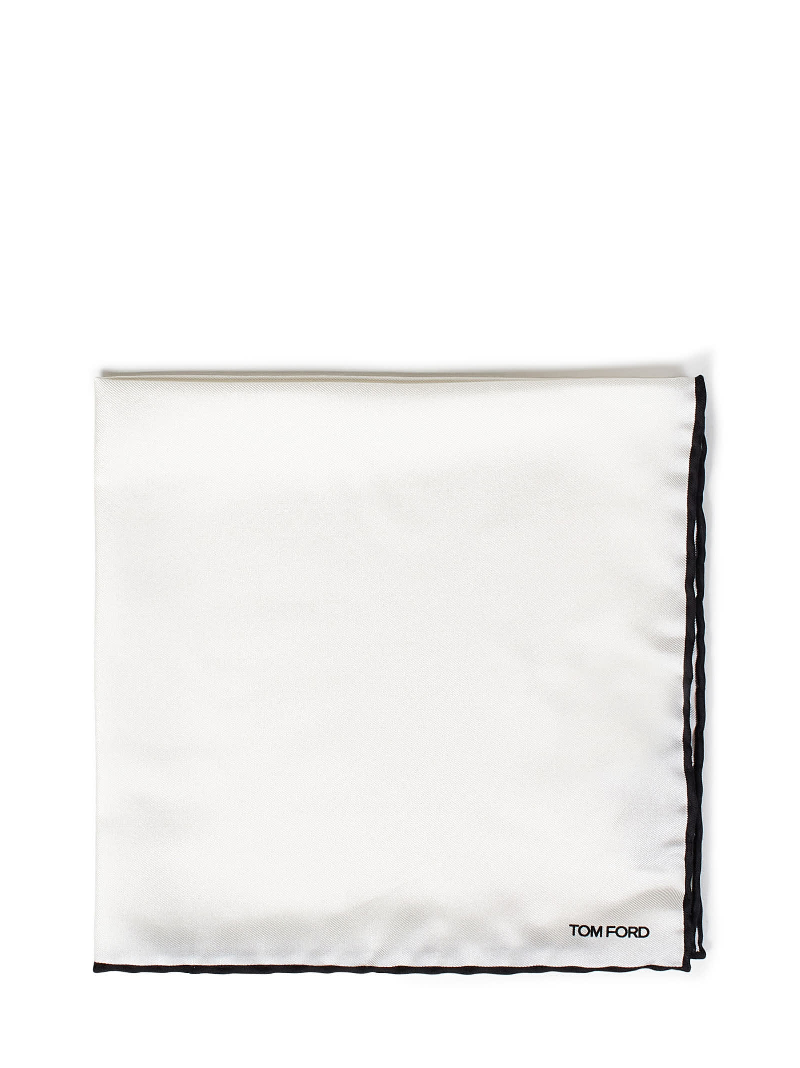 Shop Tom Ford Pocket Square In White