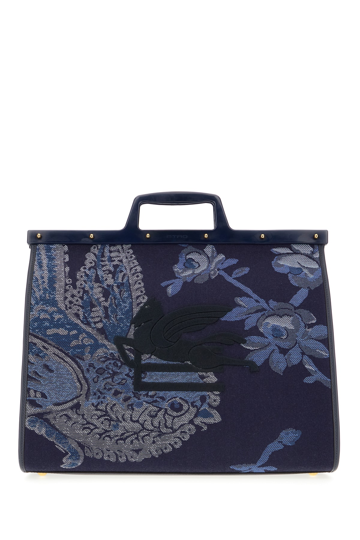 Shop Etro Embroidered Canvas Love Trotter Shopping Bag In 0200