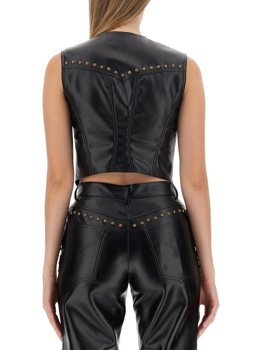 Moschino Jeans Vest With Buttons In Black