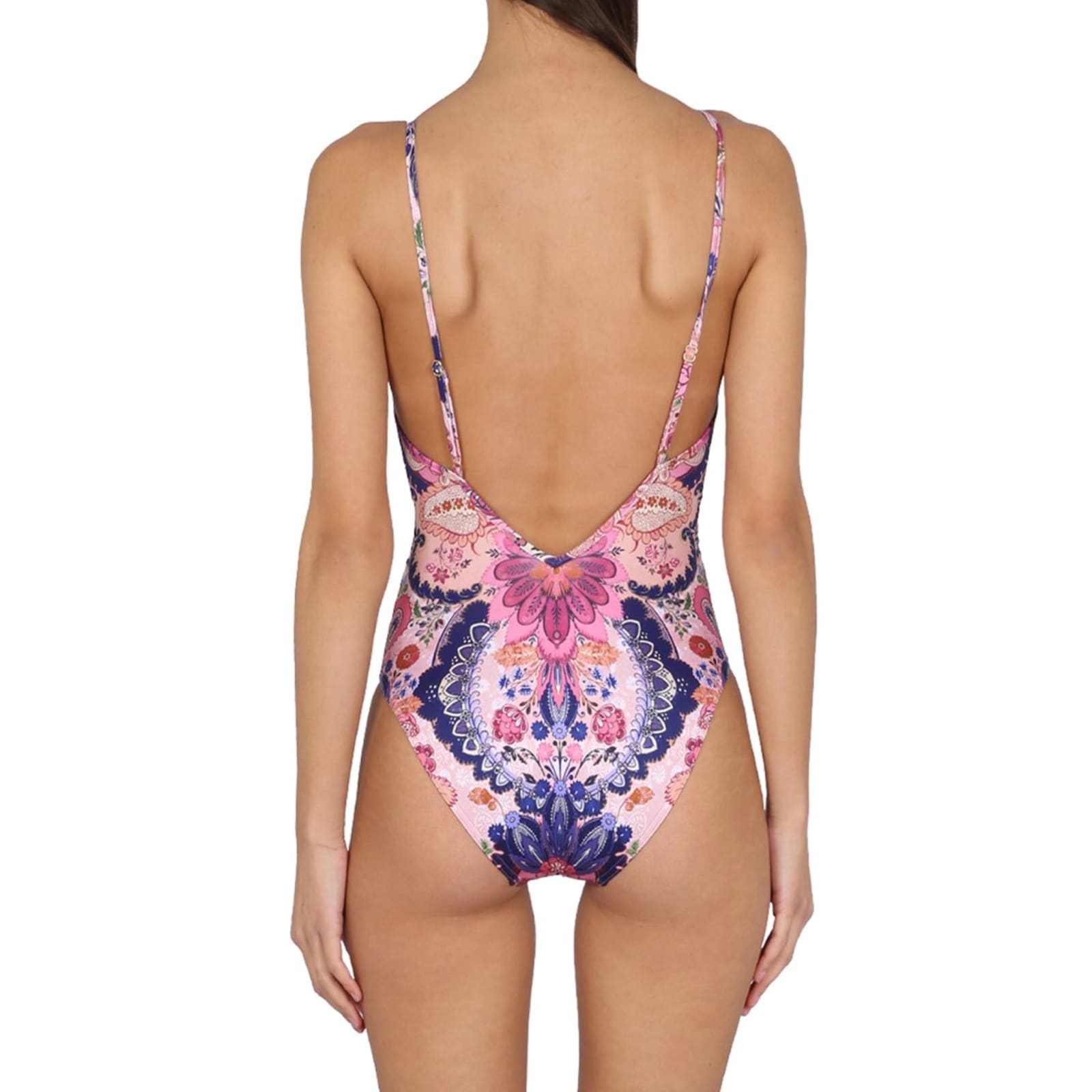 Shop Zimmermann One-piece Swimsuit In Pink