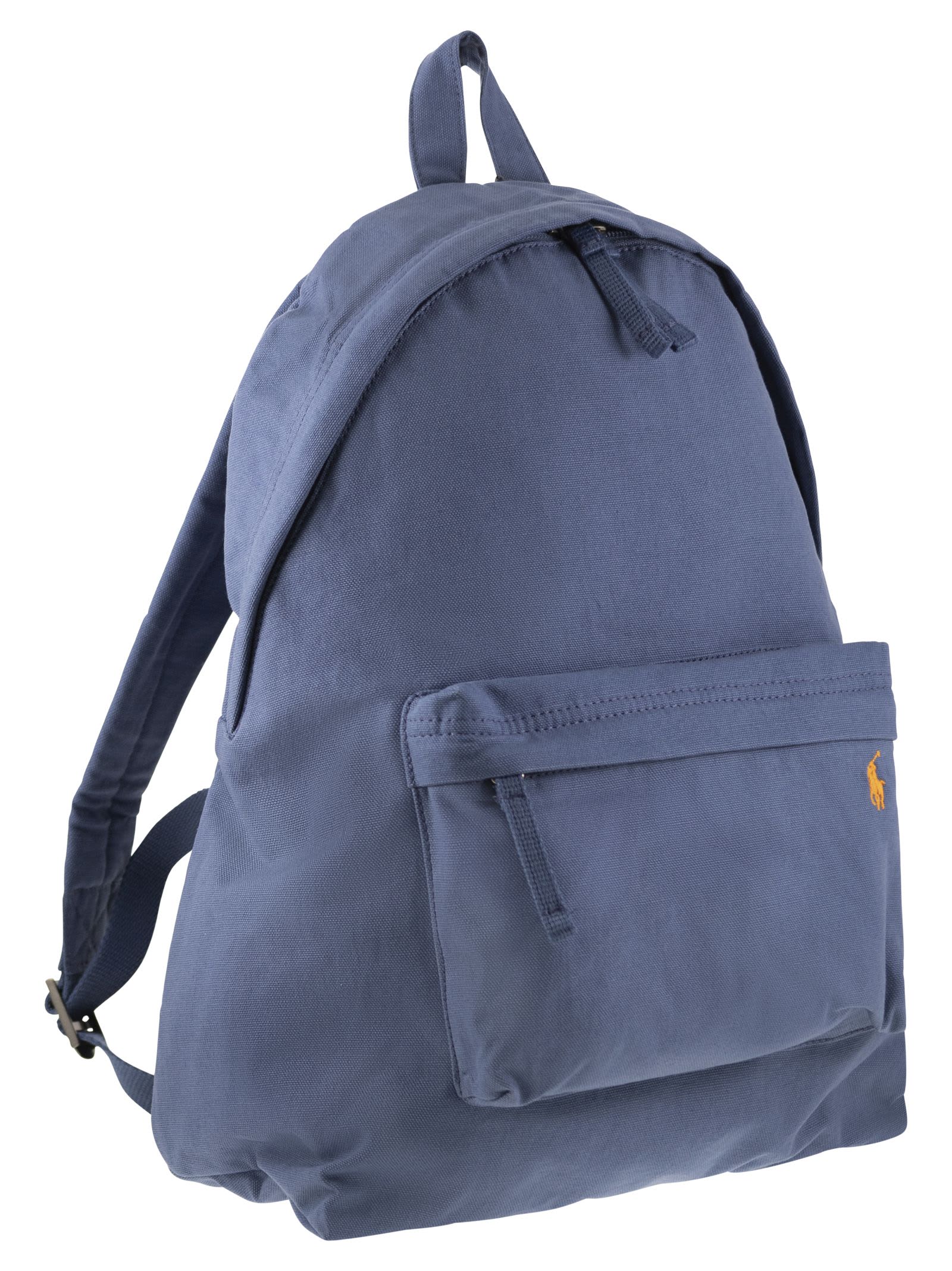 Shop Polo Ralph Lauren Canvas Backpack In Light Blue