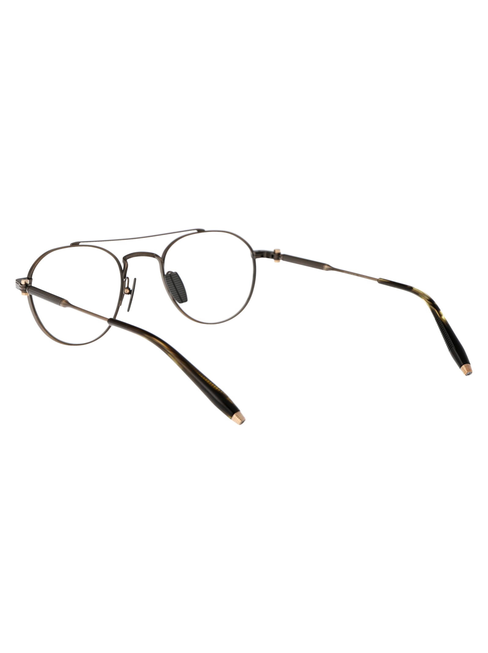 Shop Akoni Mercury Glasses In Antiqued White Gold-dark Tortoise