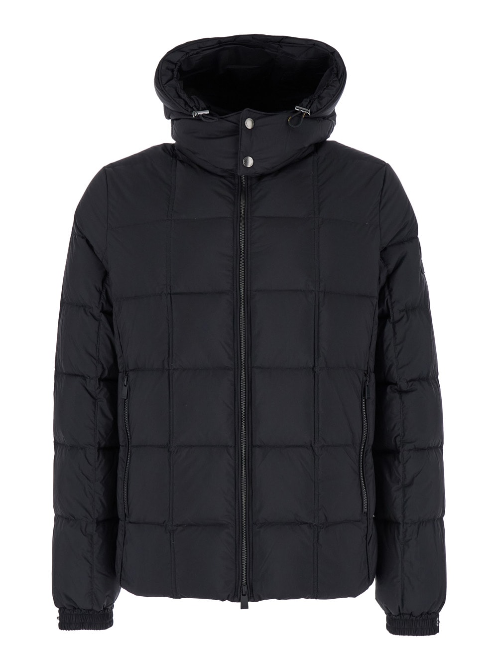 Shop Tatras Gesso Black Quilted Down Jacket With Detachable Hood In Nylon Man