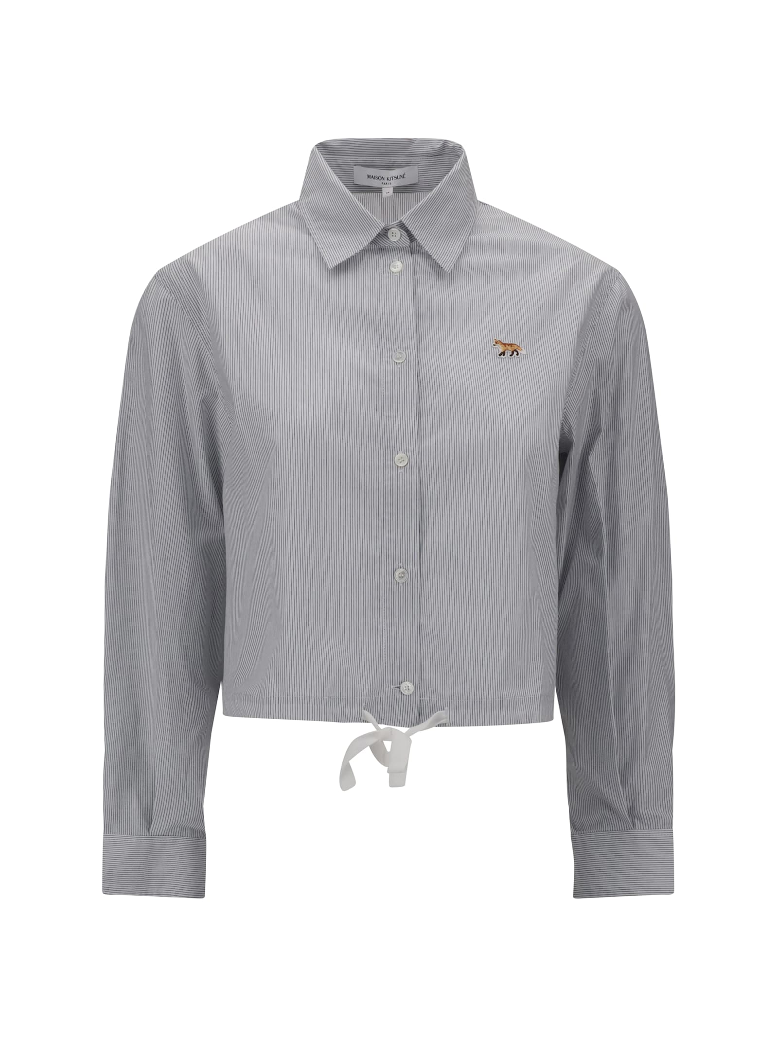 Maison Kitsuné Cropped Striped Shirt