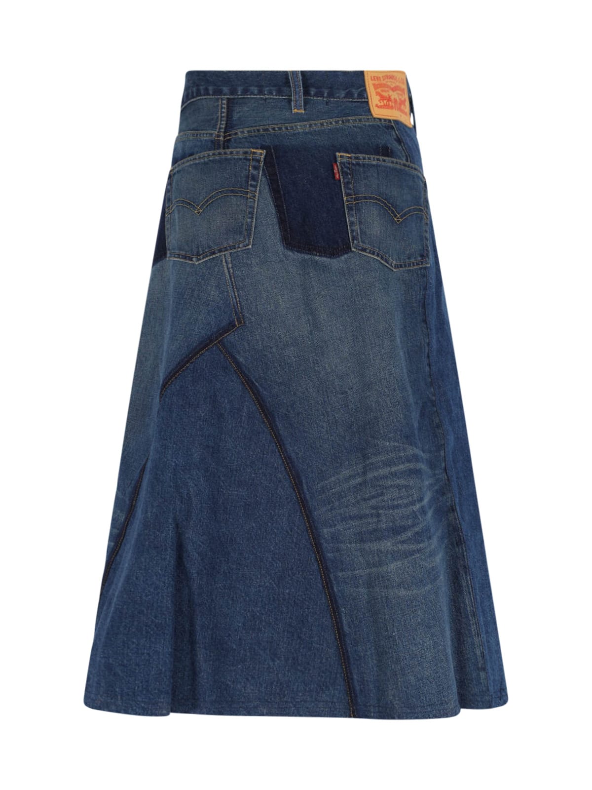 Junya Watanabe Skirt With Back Pockets And Contrast Stitching