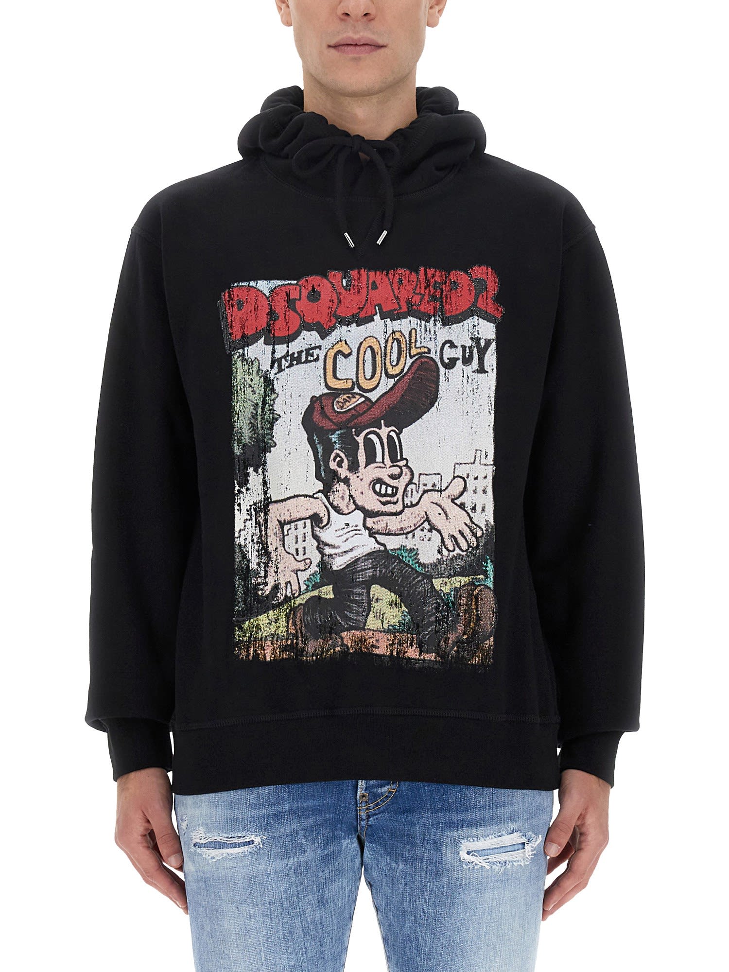 DSQUARED2 SWEATSHIRT WITH LOGO PRINT