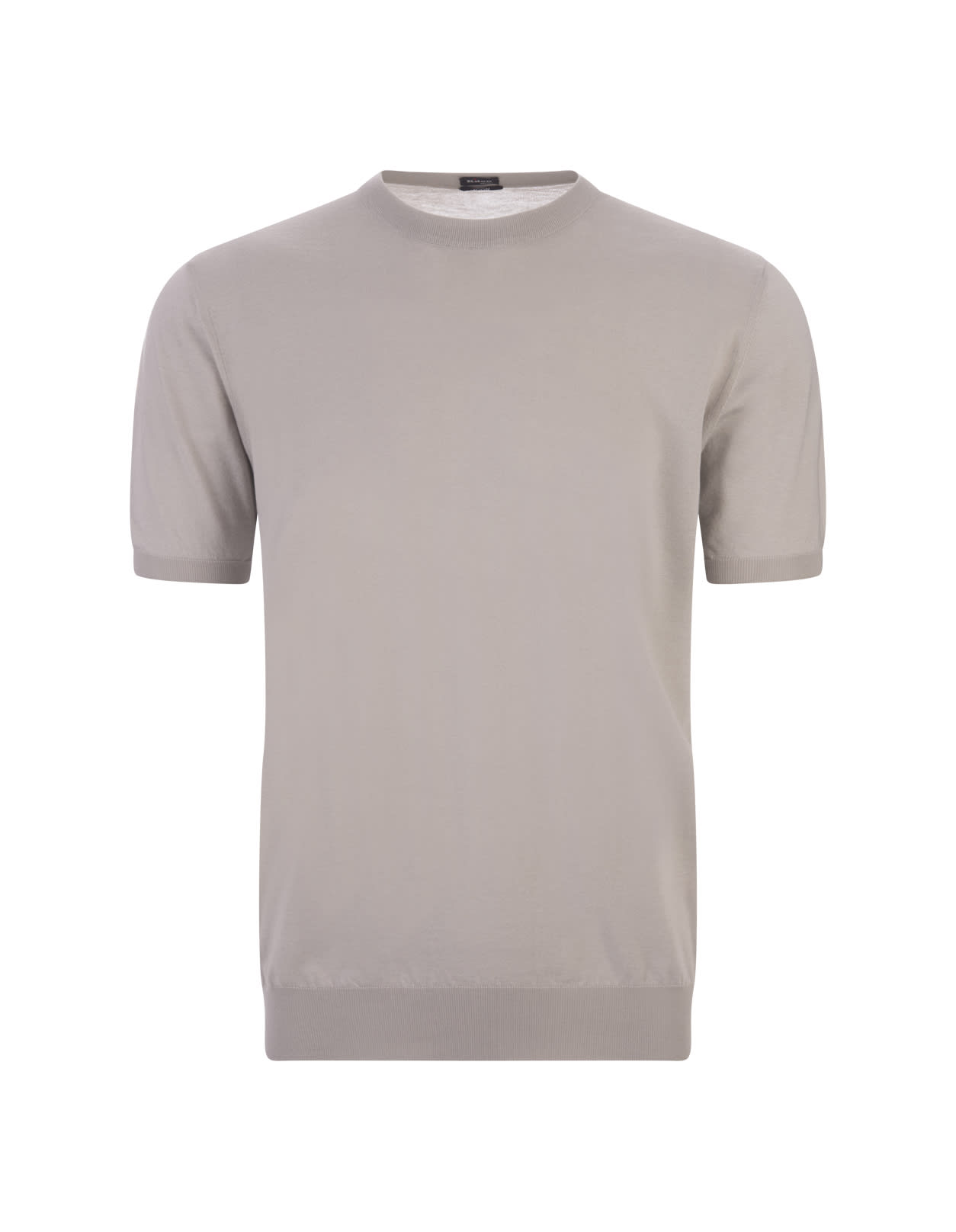 Grey Cotton Knit T-shirt