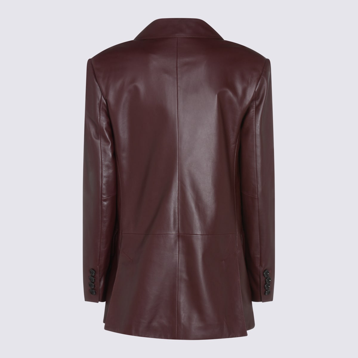 Max Mara Dark Brown Blazer In Red