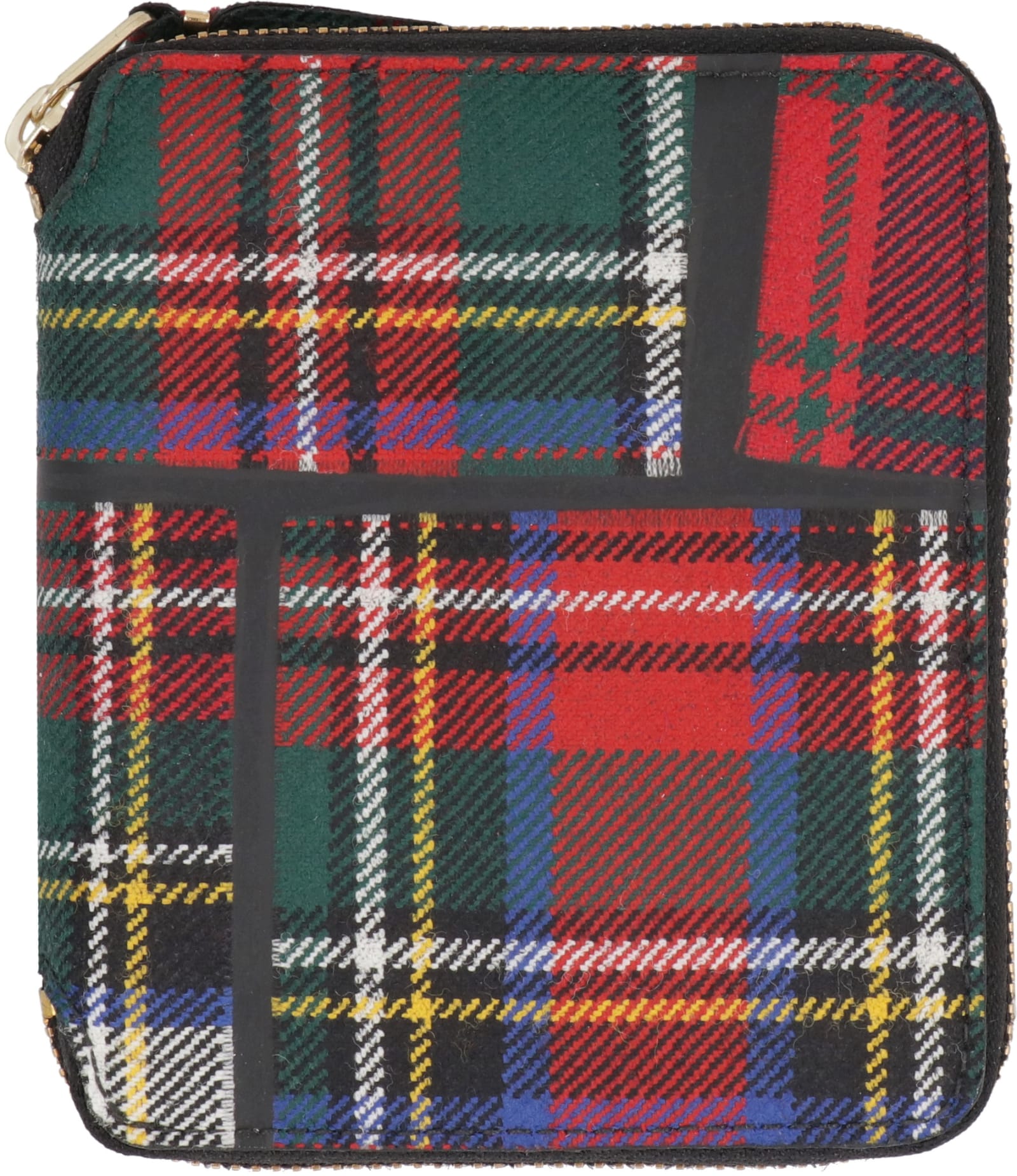 Shop Comme Des Garçons Tartan Motif Wallet In Multicolor