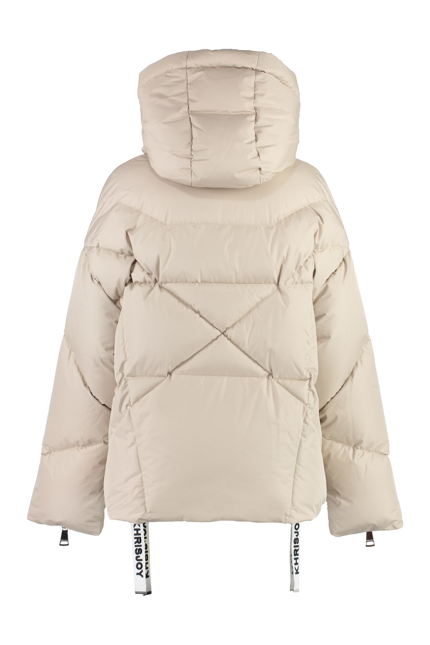 Shop Khrisjoy Puff Khris Iconic Hooded Down Jacket In Sand