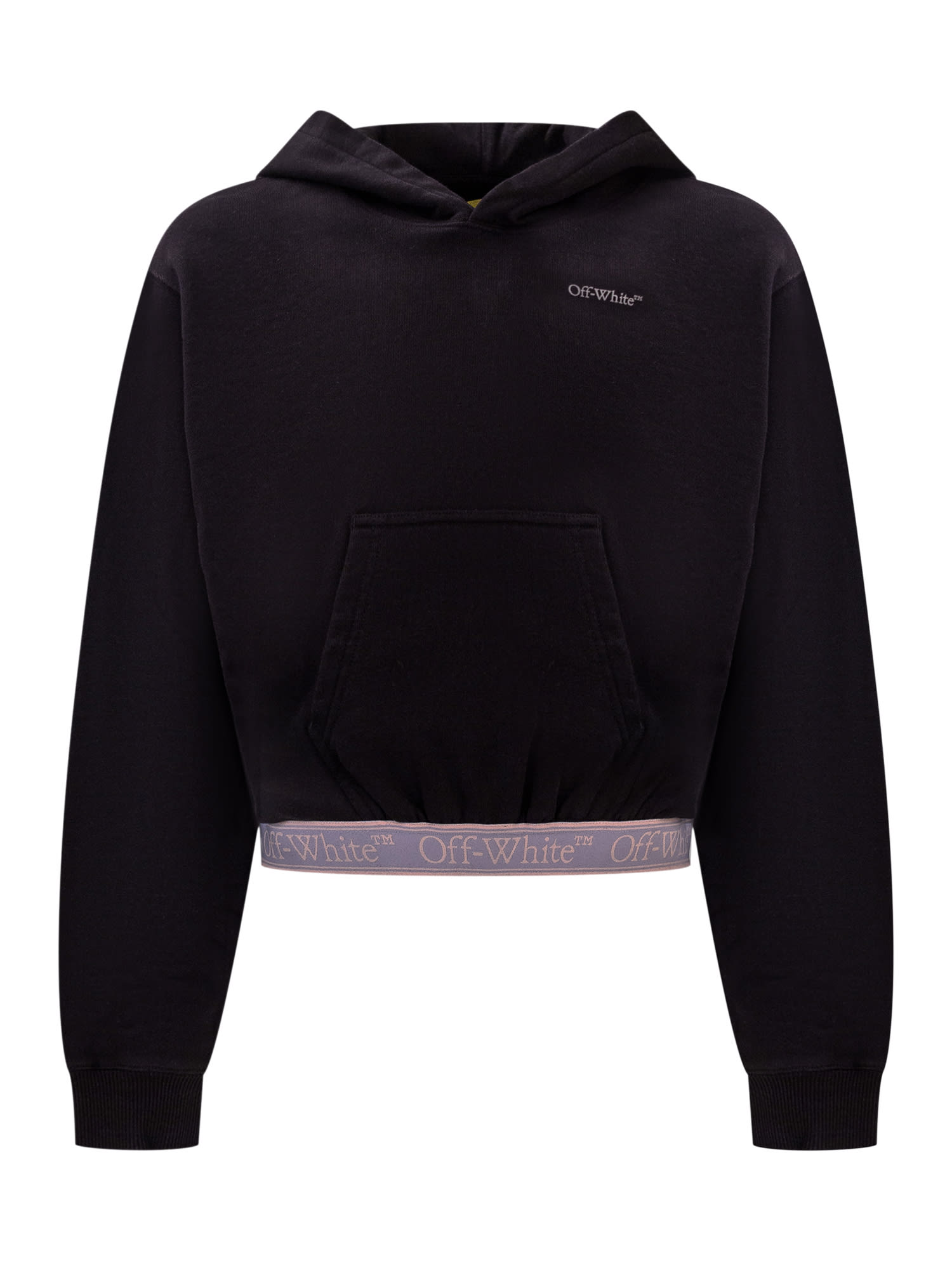 Shop Off-white Bookish Logo Hoodie In Black Lilac
