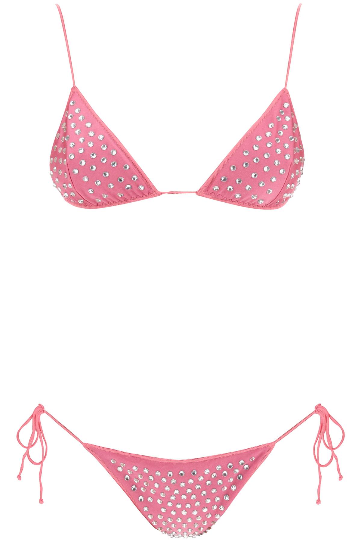Shop Oseree Gem Bikini Set In Flamingo (pink)
