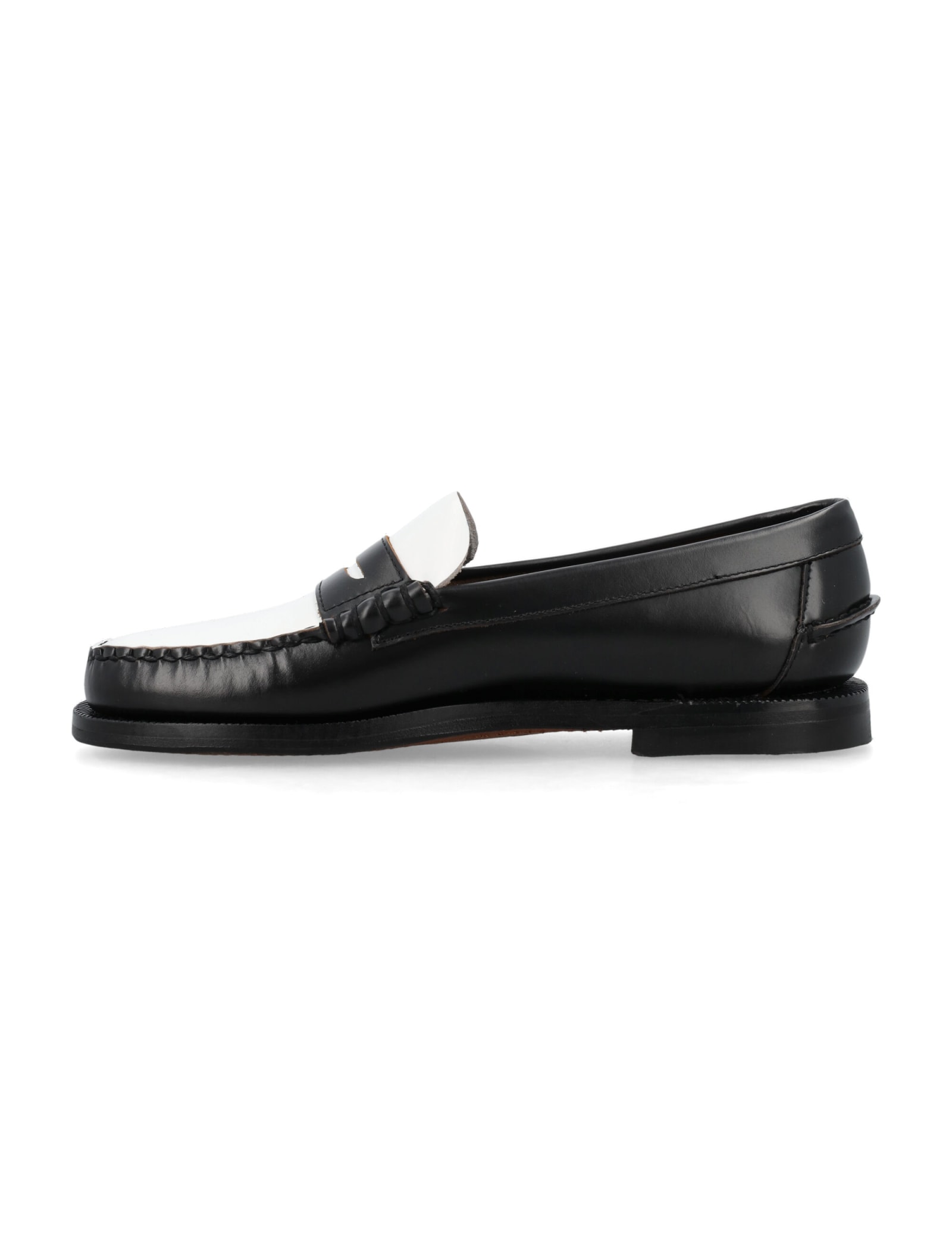 Shop Sebago Classic Dan Loafers In Black White