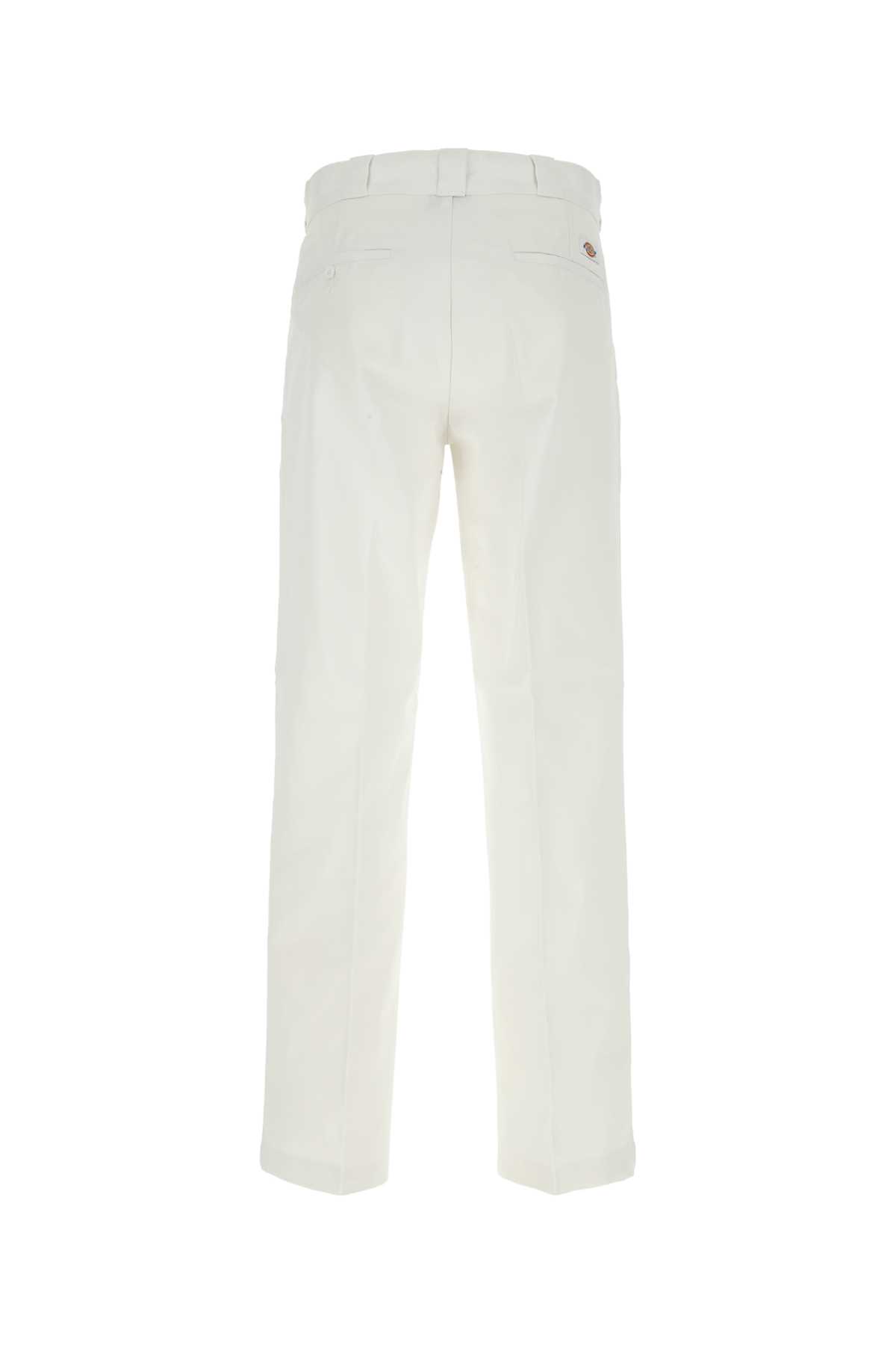 Dickies White Polyester Blend Pant In Whx1