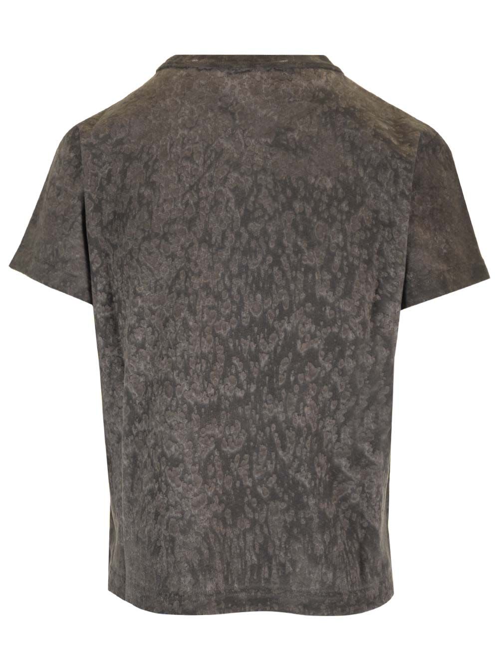 Shop Alexander Wang Embossed Logo T-shirt In Grey