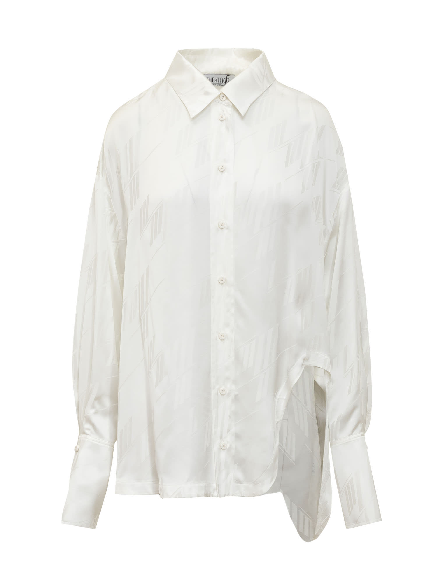 Shop Attico Diana Shirt In Milk