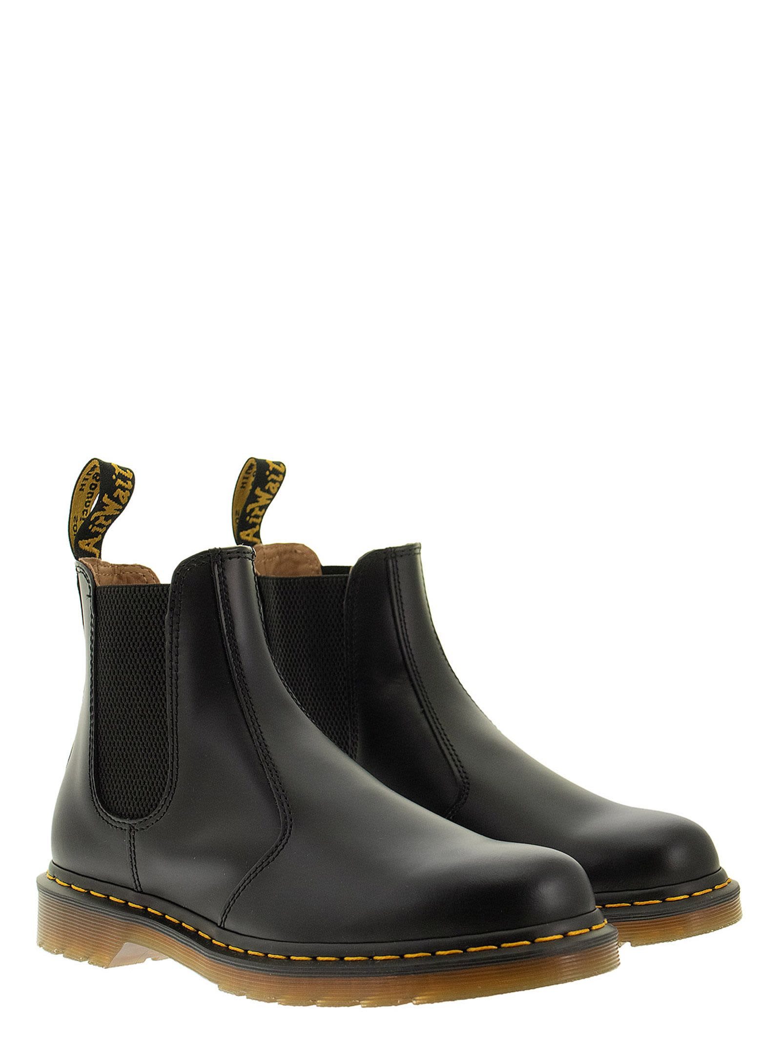 Dr. Martens Chelsea 2976 Black Leather Boots In Black
