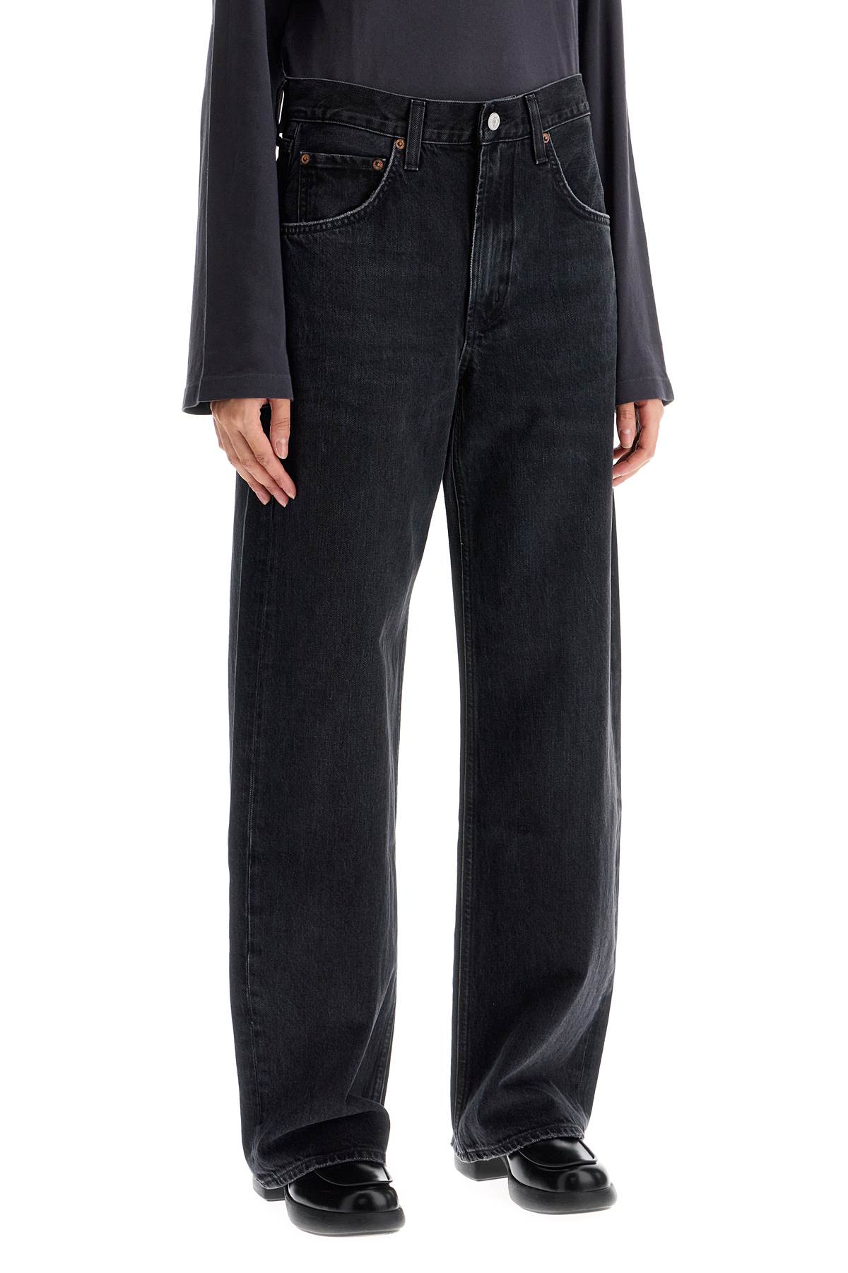 Shop Agolde Curved Leg Jeans For A In Black Tar (saturated Blk) (grey)