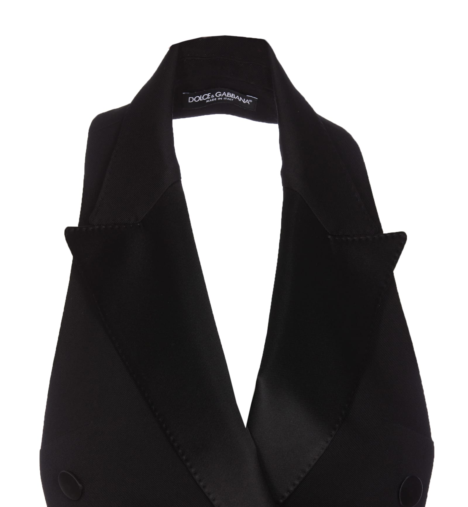 Shop Dolce & Gabbana Double Breast Vest In Black