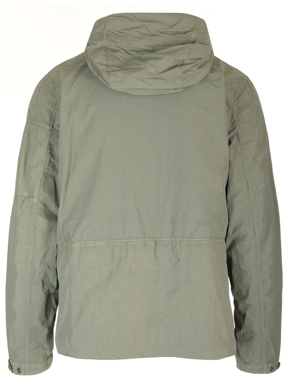 Shop C.p. Company Reversible Hooded Jacket In Agave