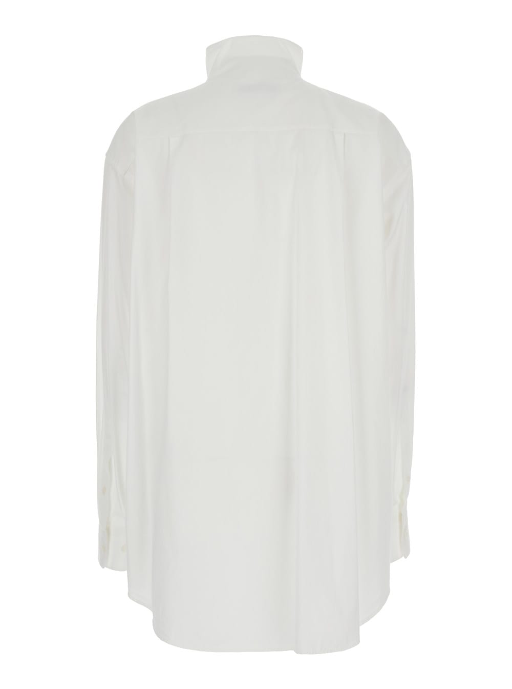 Phoebe Philo White Shirt With Classic Collar And Logo Embroidery On The Cuff In Cotton Woman In White