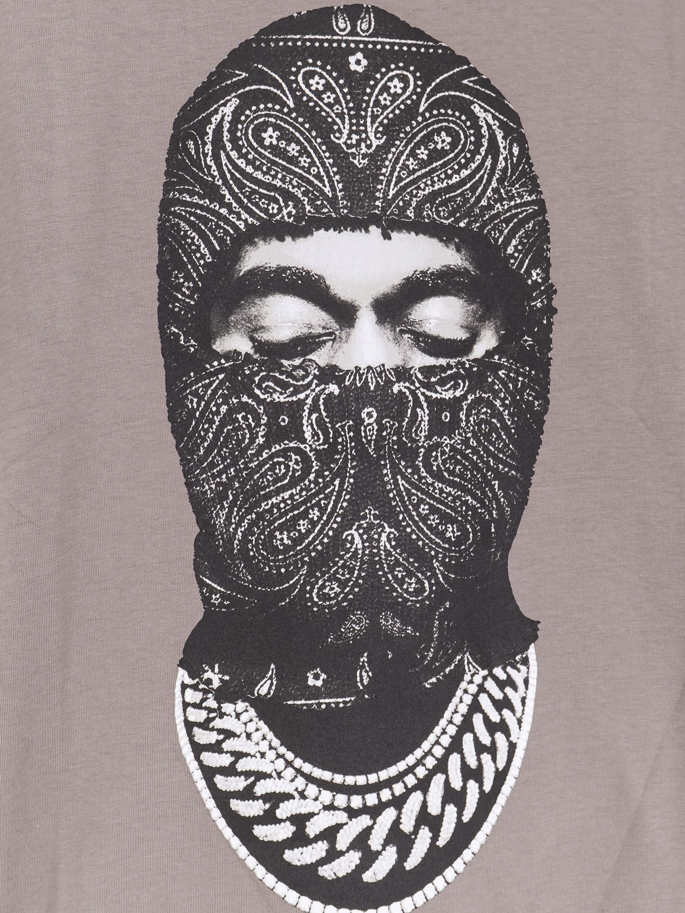 Ih Nom Uh Nit Graphic Crew-neck T-shirt Paisley Mask In Neutral