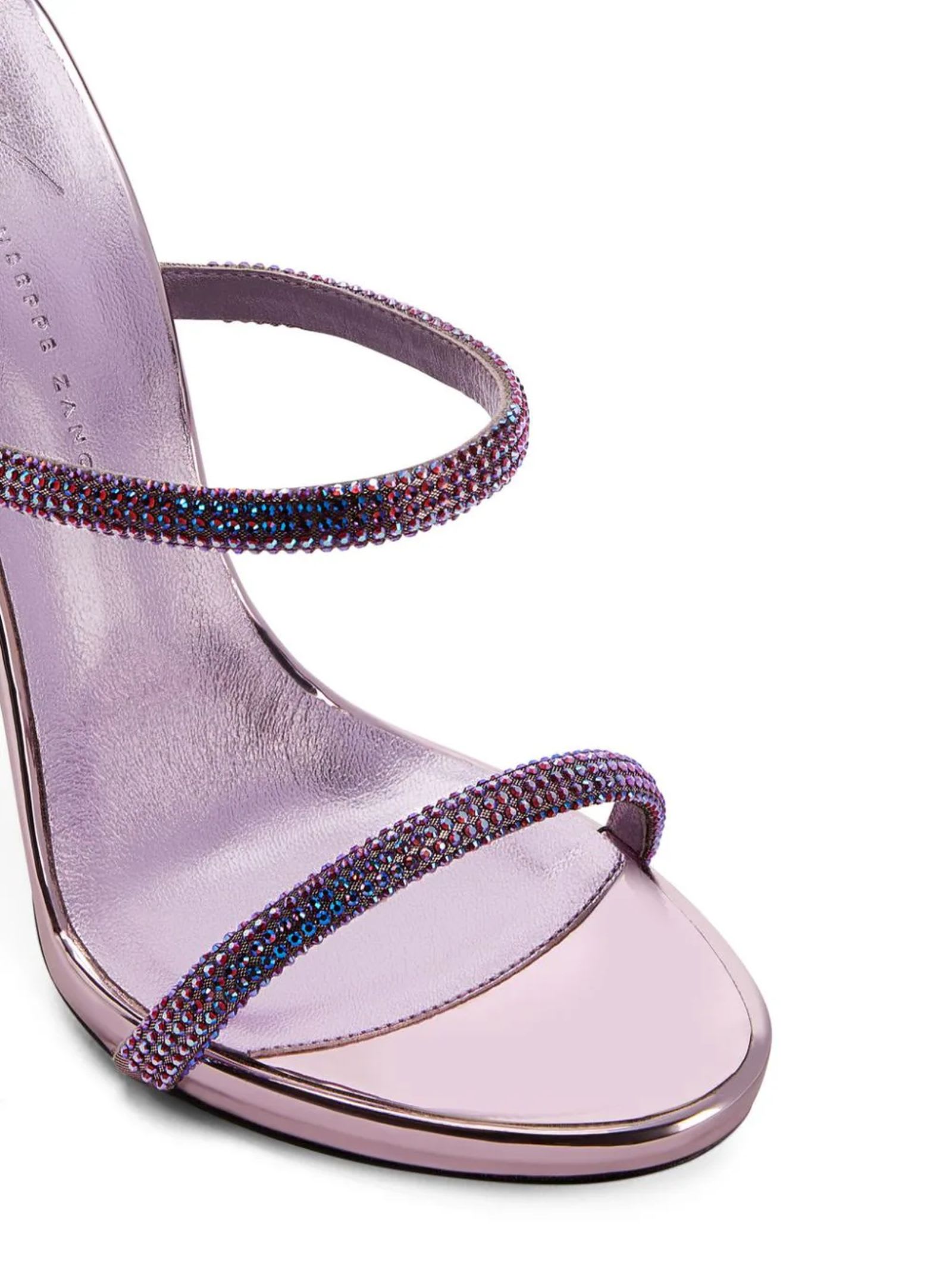 Shop Giuseppe Zanotti Pink Leather Harmony Sandals