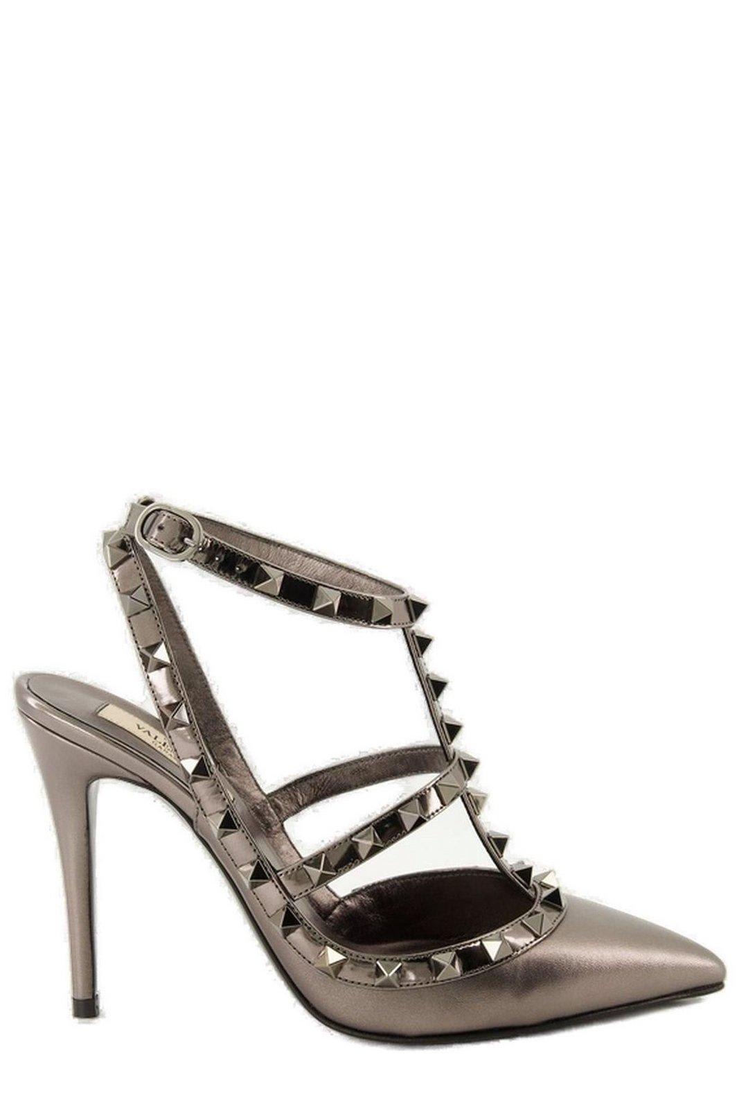 Shop Valentino Garavani Rockstud Pumps In Grigio