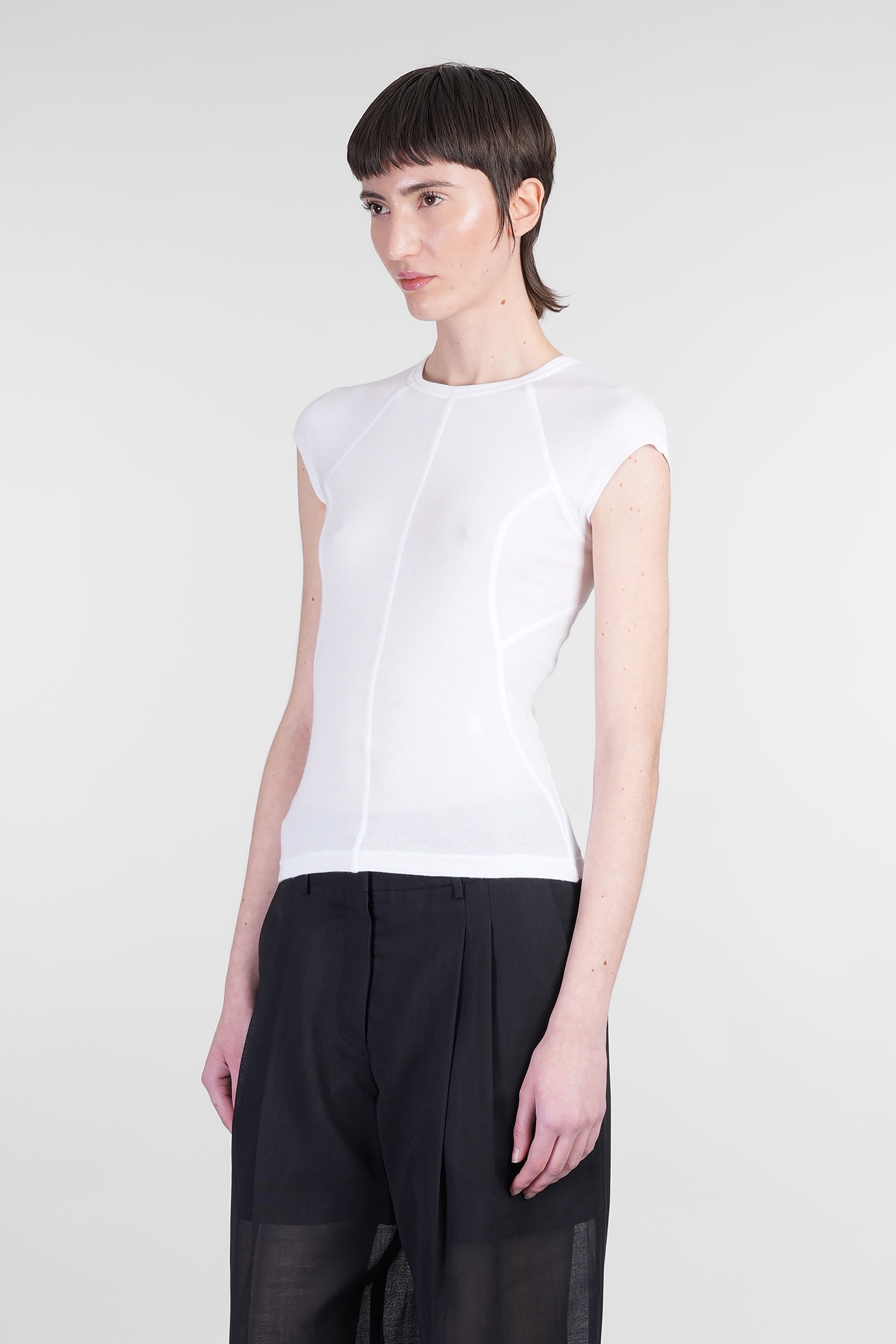 Helmut Lang Slim Fit Sheer Cap Sleeve T-shirt