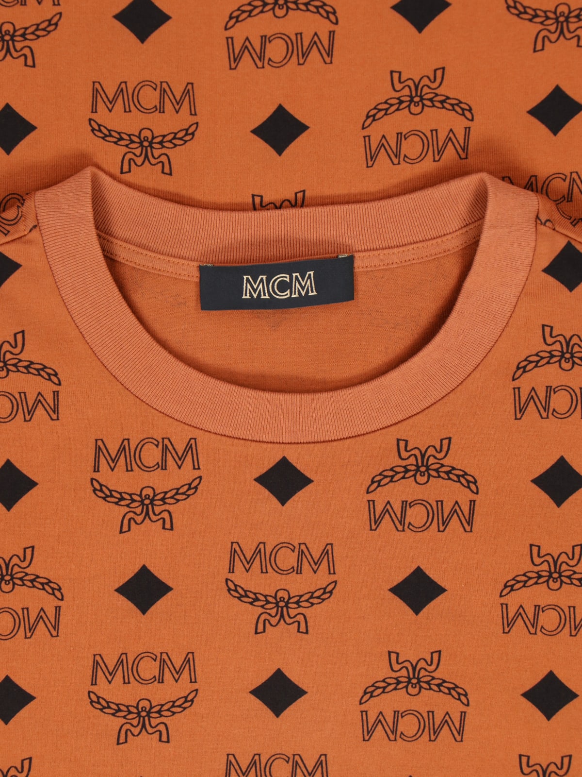 Shop Mcm Monogram T-shirt In Brown