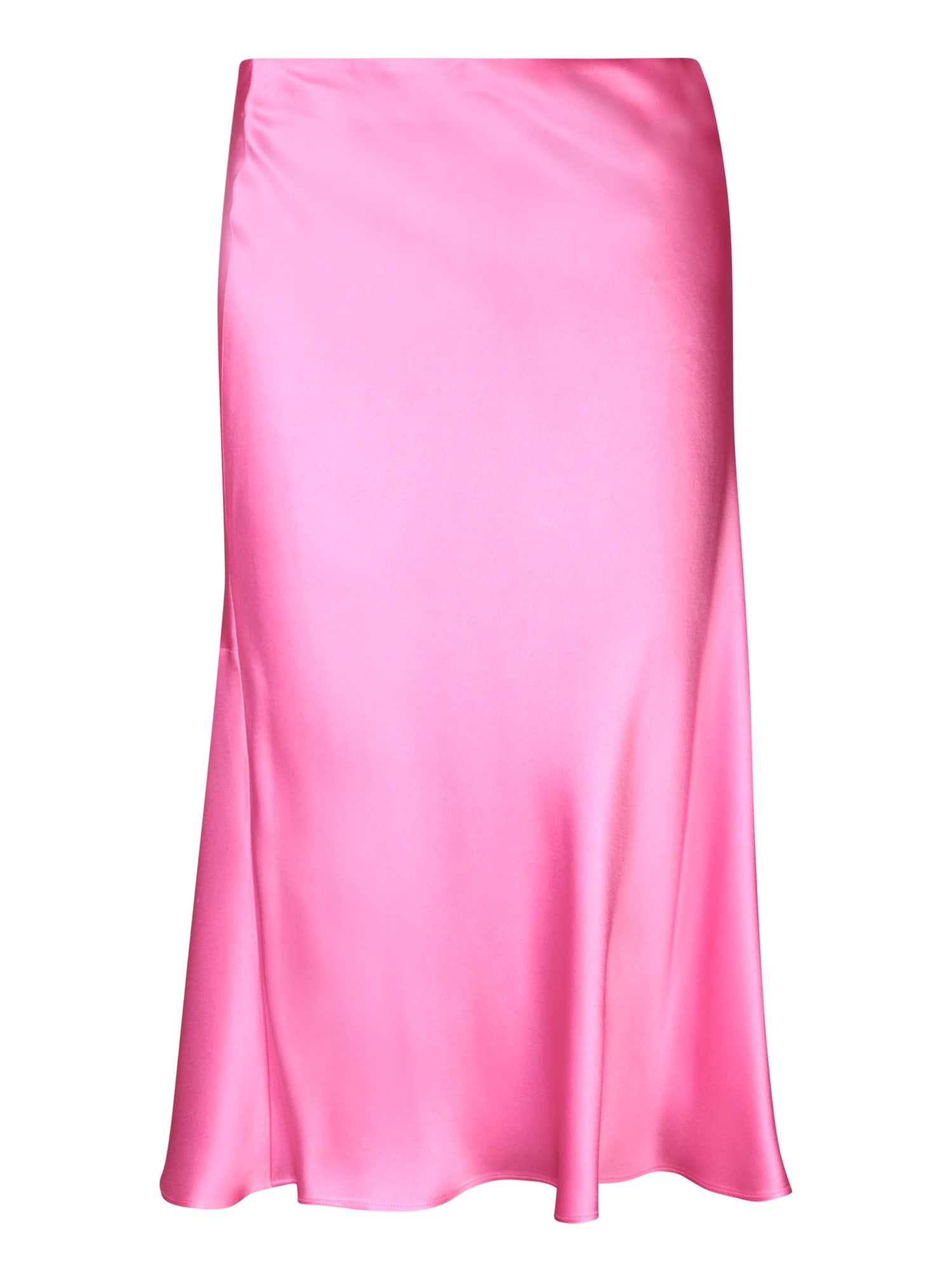 Stella Mccartney Double Satin Bias Cut Midi Skirt In Pink
