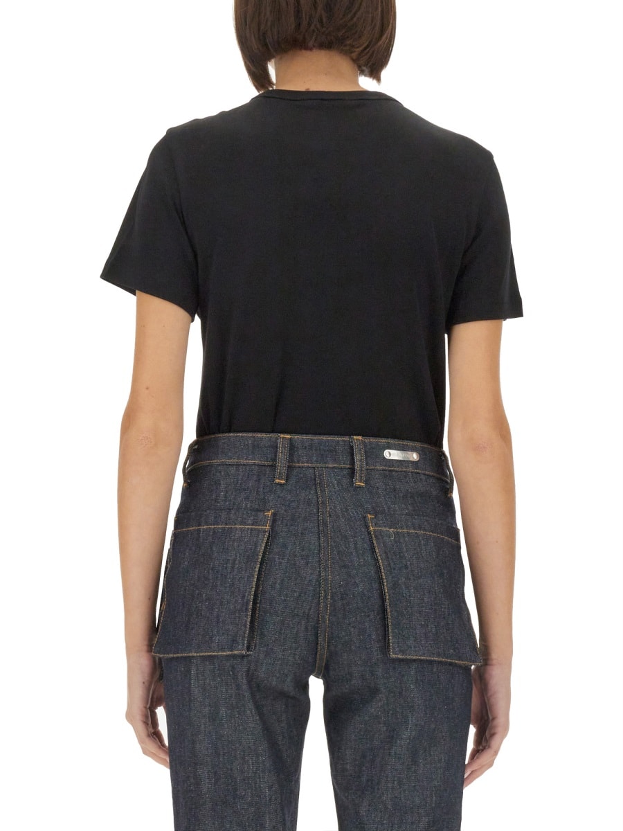 Shop Helmut Lang T-shirt With Logo In Black