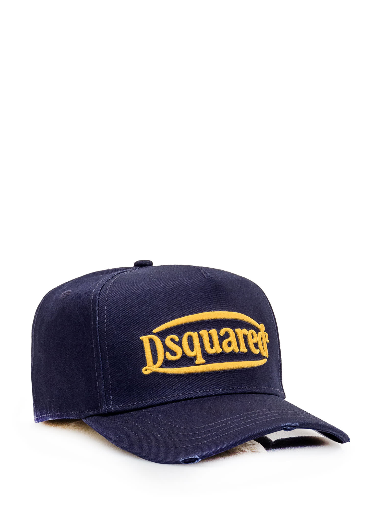 Shop Dsquared2 Baseball Cap With Logo In Blue/yellow