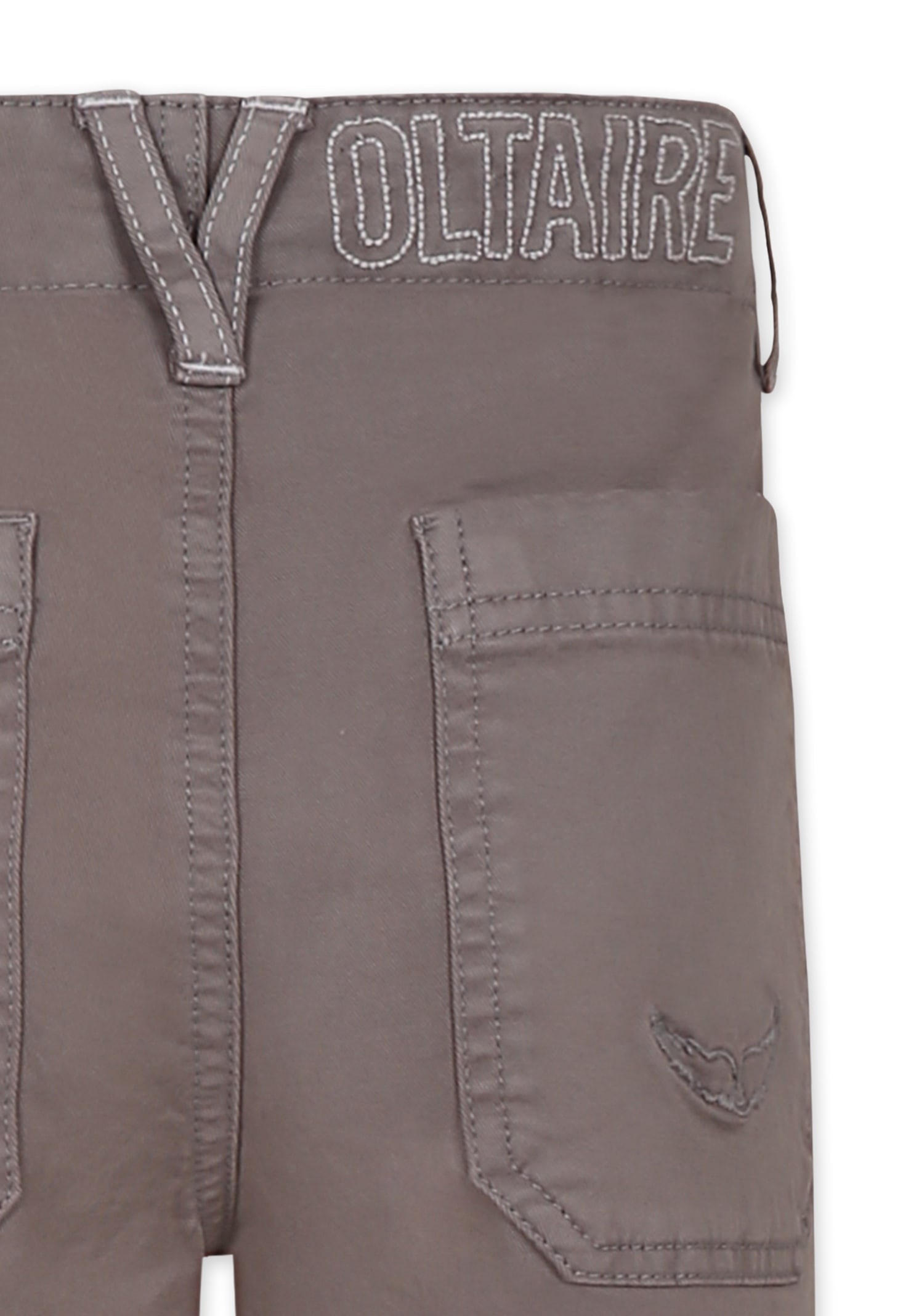 Zadig & Voltaire Grey Trousers For Boy With Logo In Grey