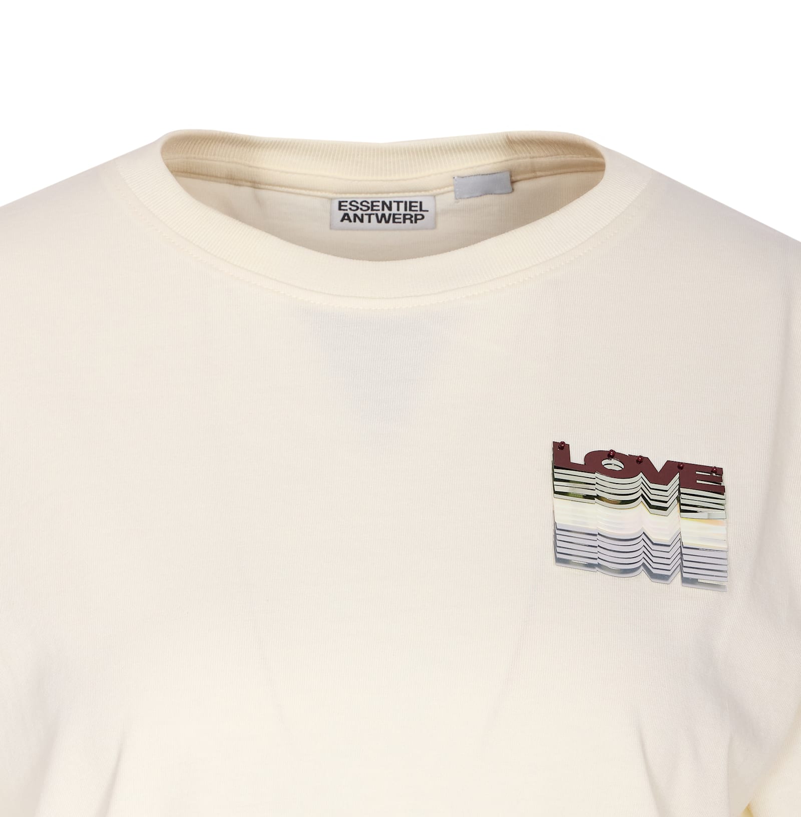 Essentiel Antwerp Imaster Embroideredt-shirt In Neutral