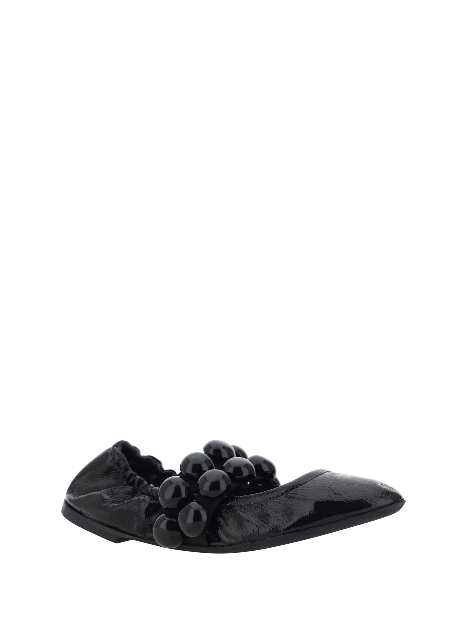 Shop Alaïa Sphere Ballerinas In Noir