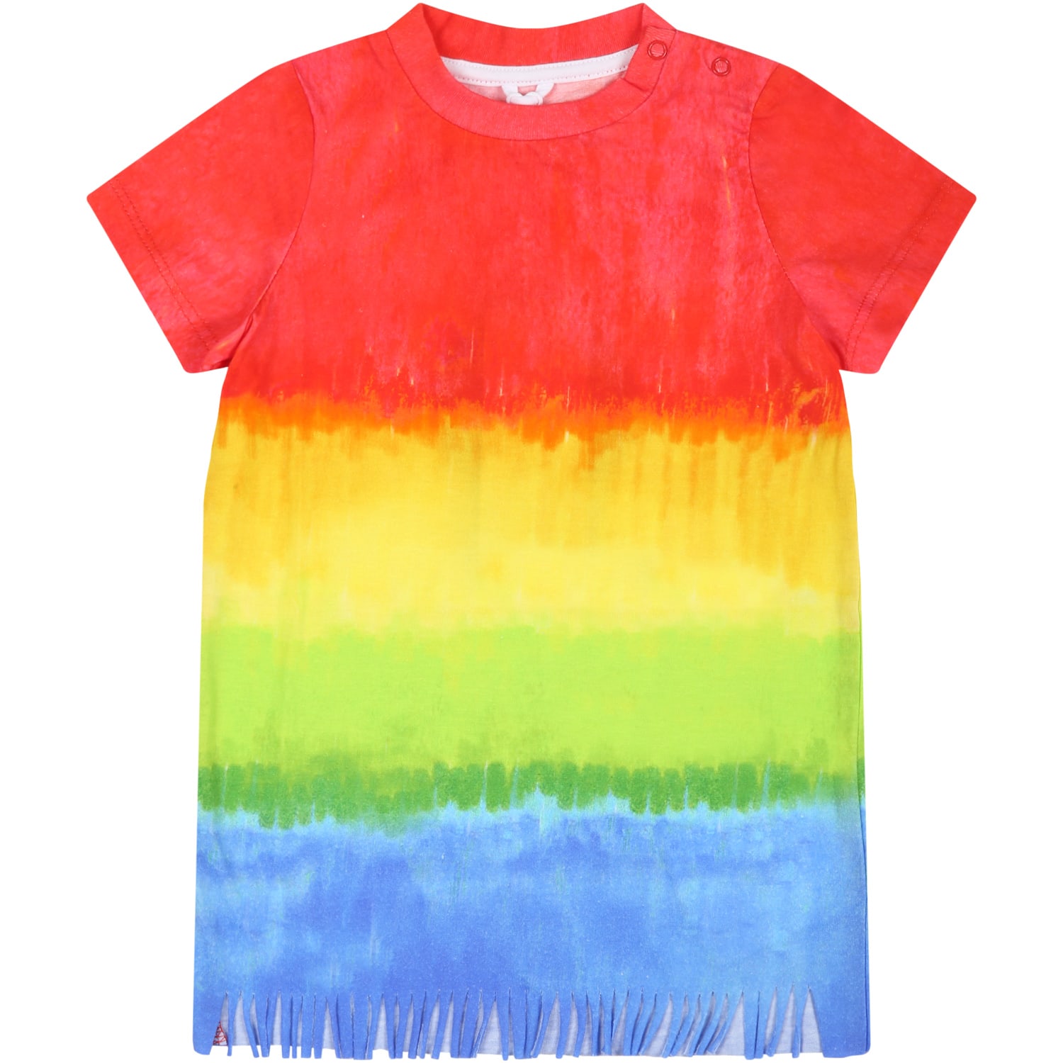 Stella McCartney Kids Multicolor Dress For Baby Girl With Fringes