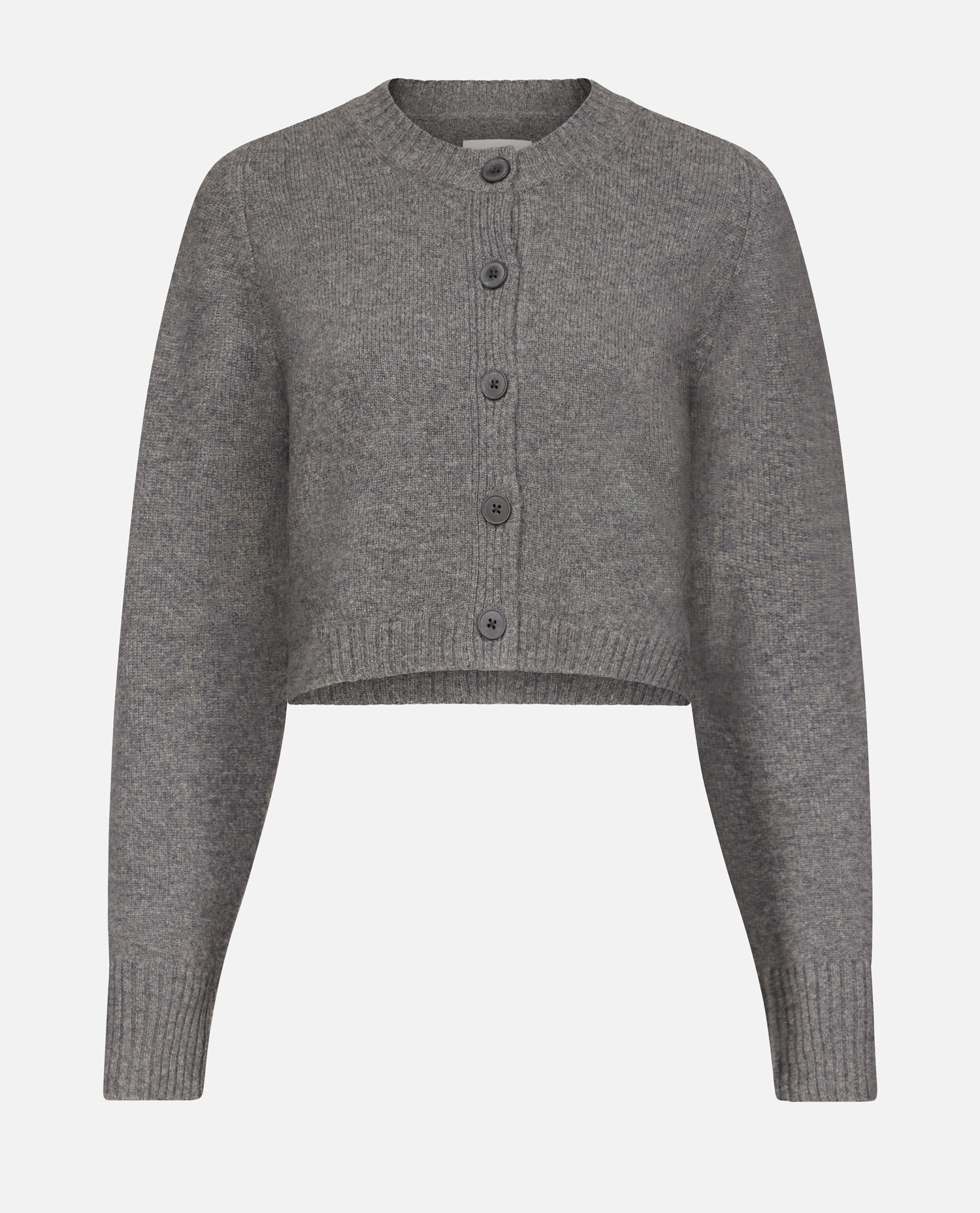 Loulou Studio Zephir Lds Cropped Cardigan In Gray