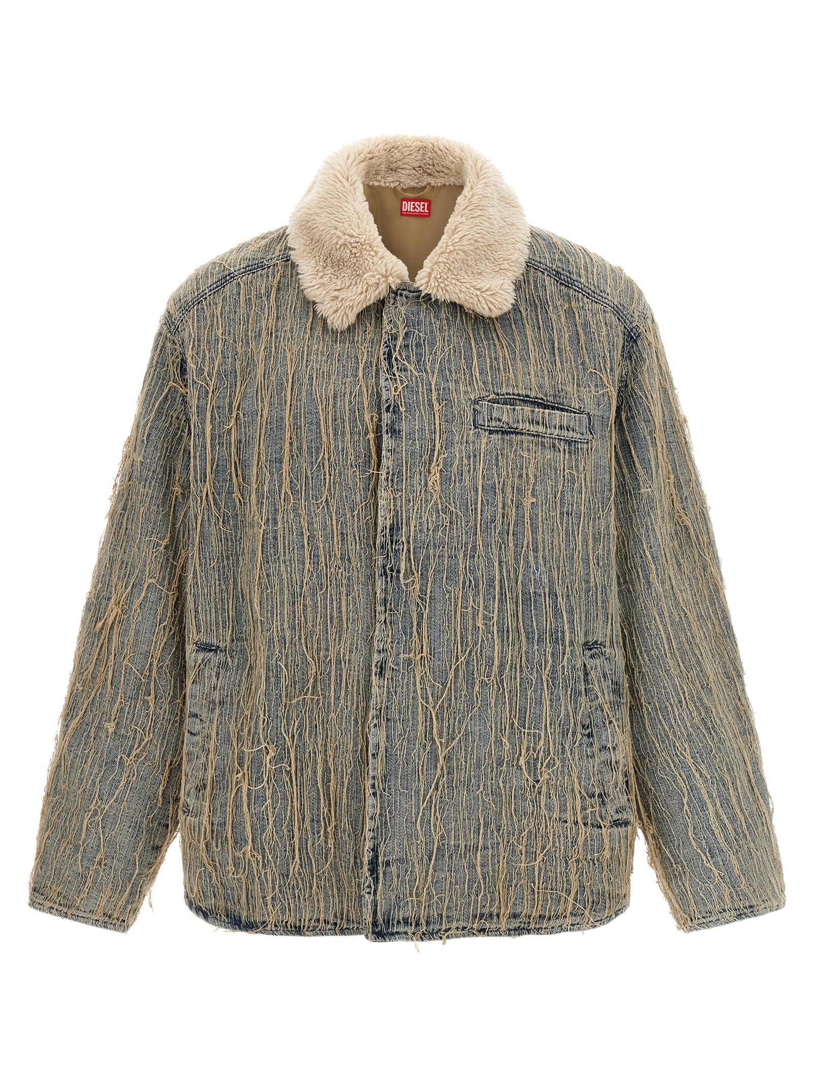 Diesel D-ivar-s Puffer Jackets Light Blue In Multi
