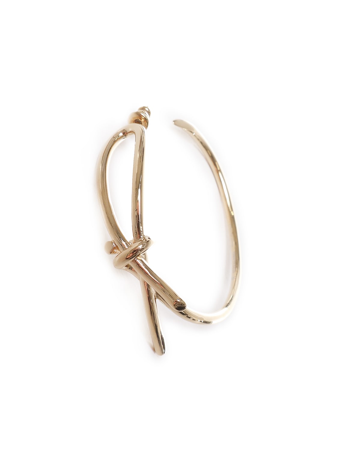 Ferragamo Hoop Earrings With Knot In Golden