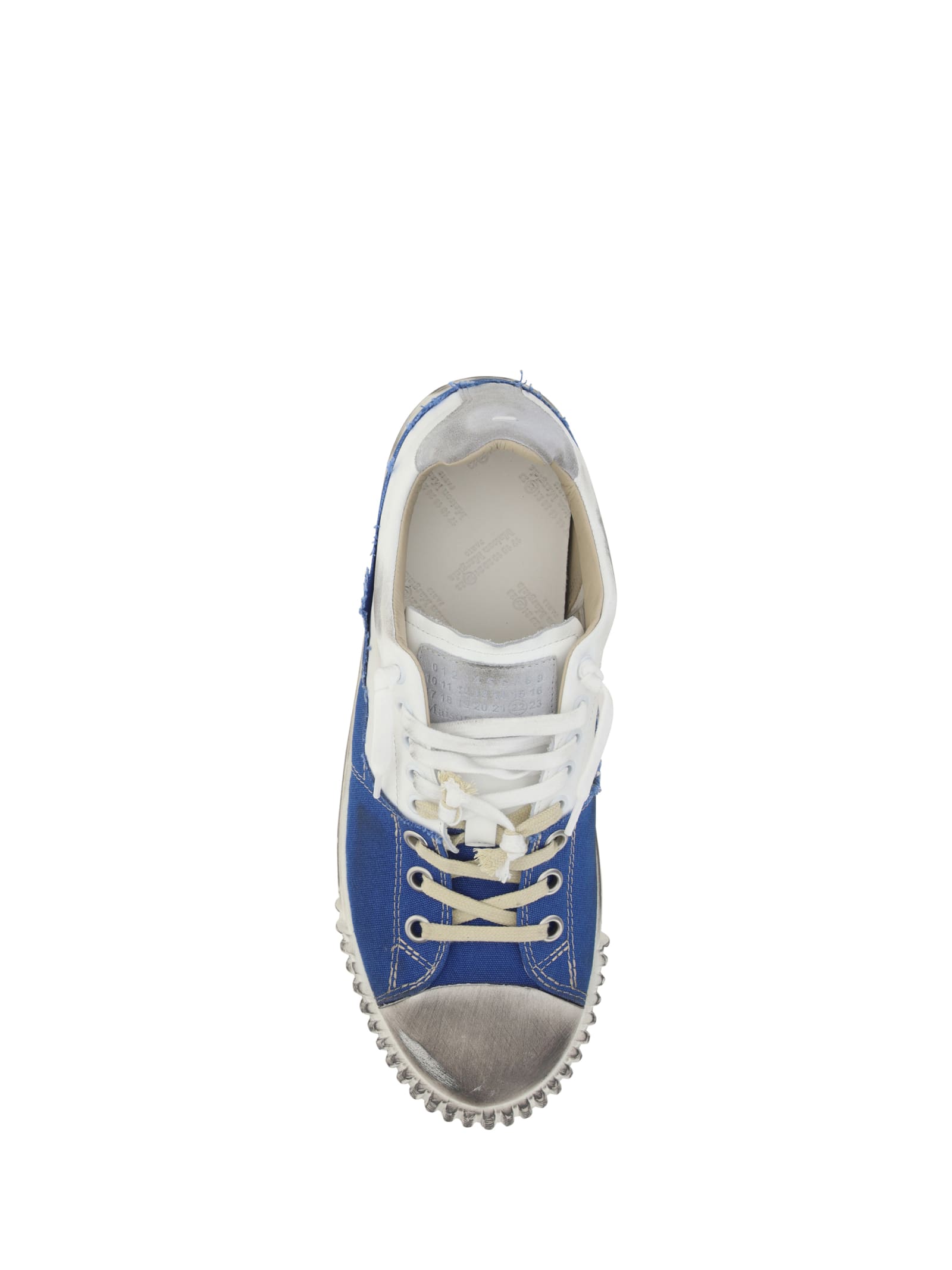Shop Maison Margiela New Evolution Sneakers In Bianco E Blu