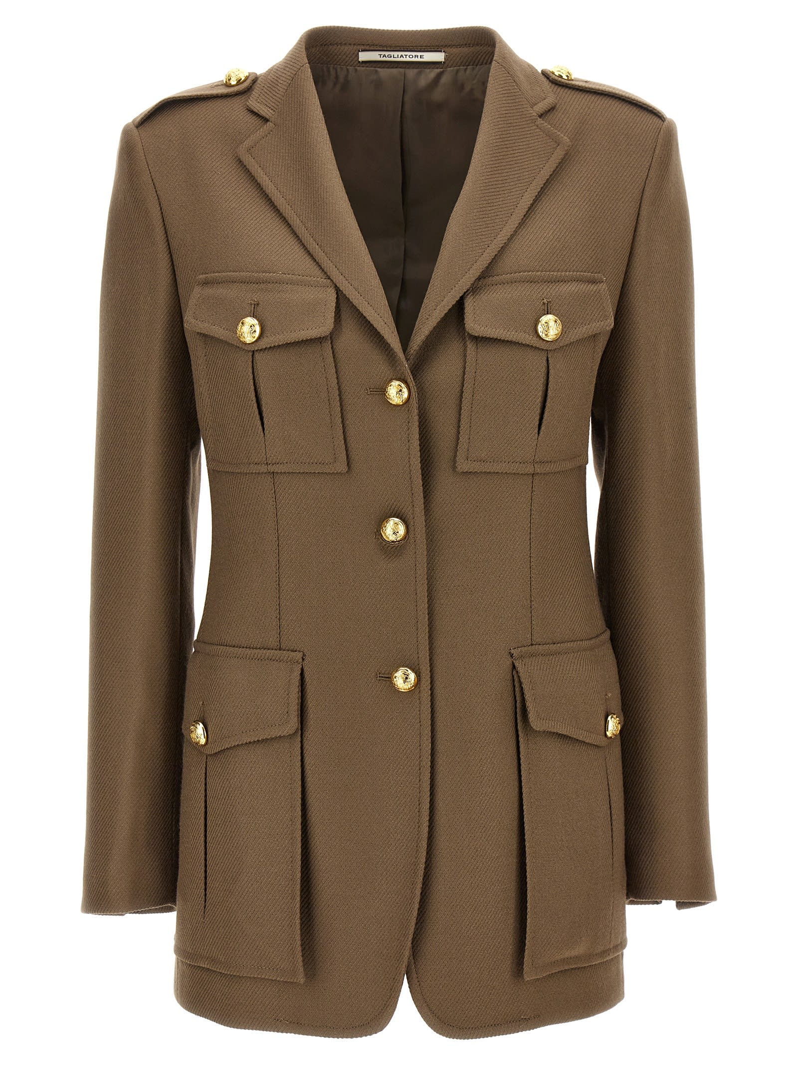 Shop Tagliatore One-breasted Jacket In Brown